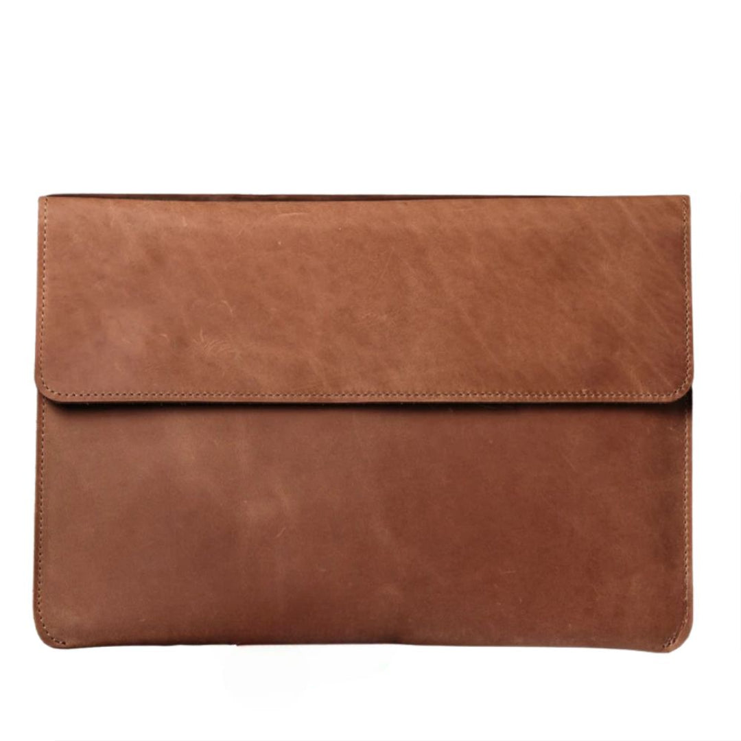 Premium Slim Leather MacBook Case – Brown