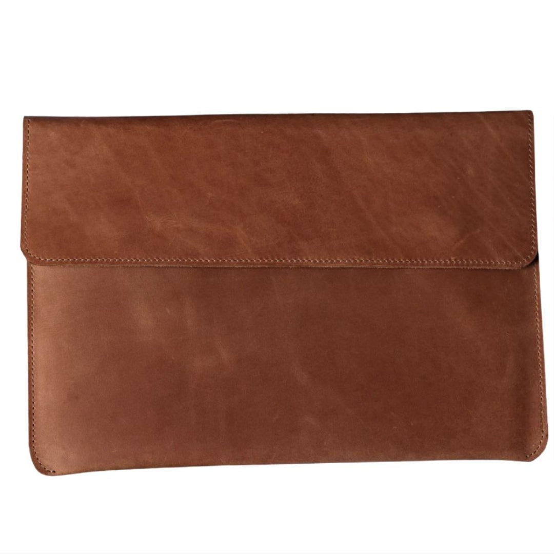Premium Slim Leather MacBook Case – Brown