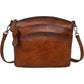 Trendy Vintage Leather Crossbody Bags for Women with Multiple Pockets