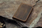 Vintage Buff Leather Passport Case