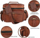 Vintage Leather Camera Messenger Bag – DSLR Shoulder Satchel for Canon