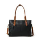 Women’s Office Leather Tote Laptop Bag-Black