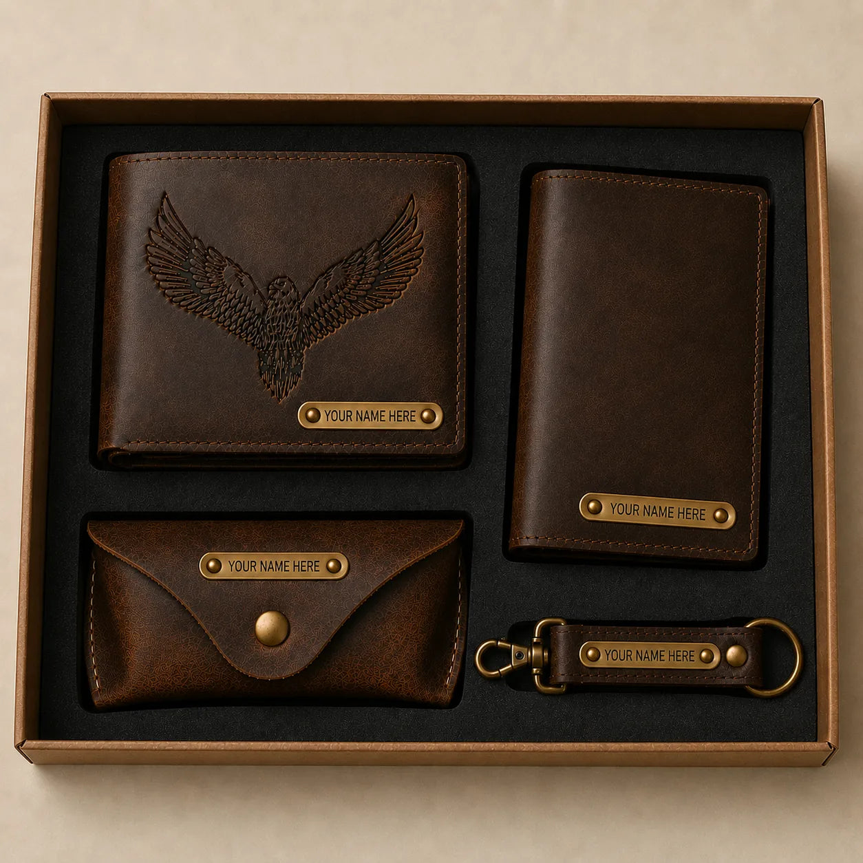 Personalized Leather Gift set for husband / Father / Son / Boyfriend