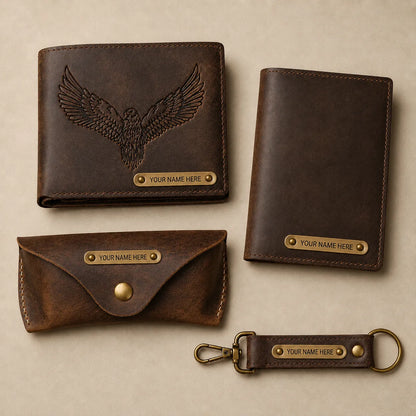 Personalized Leather Gift set for husband / Father / Son / Boyfriend
