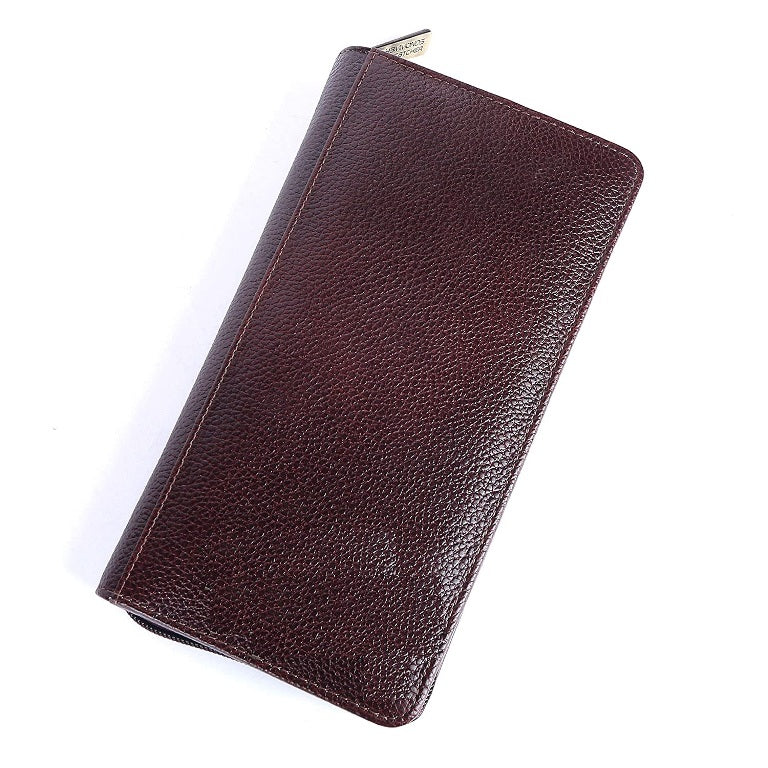 Brown Leather Unisex Passport Holder