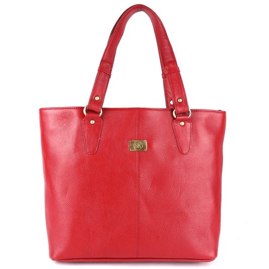 Genuine Leather Brown Women's Tote Handbag