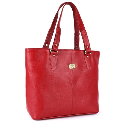 Genuine Leather Brown Women's Tote Handbag