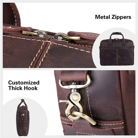 Genuine Leather Full Grain Briefcase Bag