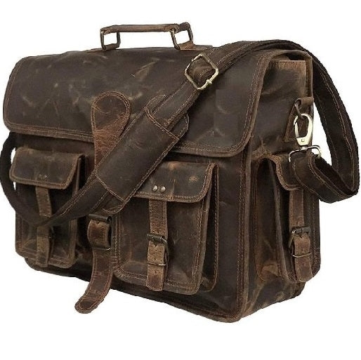 Genuine Leather Full Grain Messenger Bag