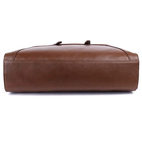 Genuine Leather Women's Brown Laptop Messenger Bag