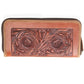 Genuine Leather Women's Tooled Clutch