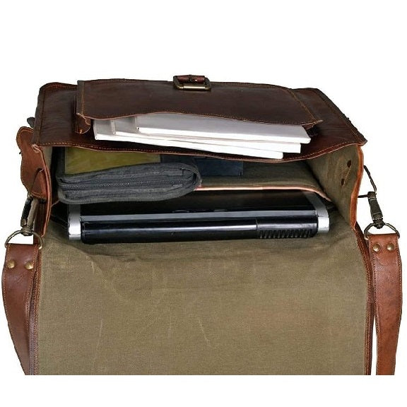 Handmade Leather Briefcase Satchel Bag