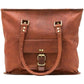 Handmade Leather Unisex Shoulder Tote Bag