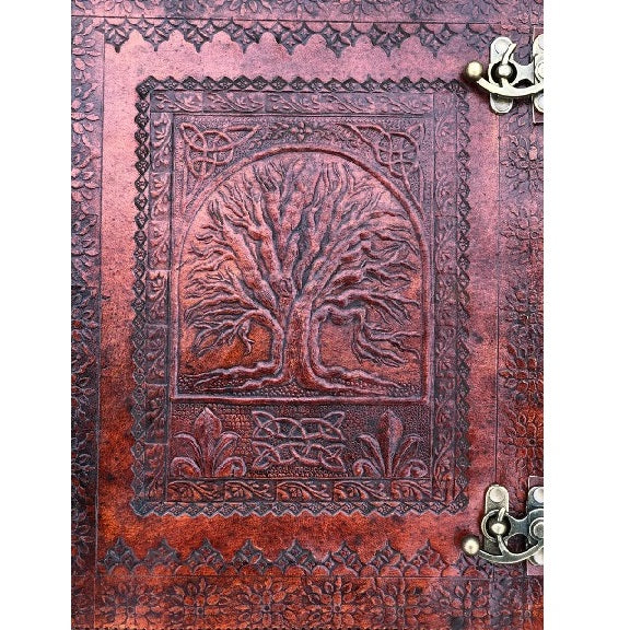Leather Journal  Embossed Tree of Life Diary