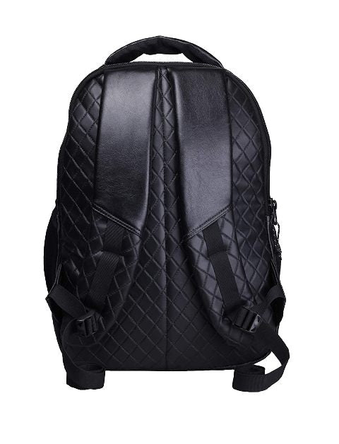 Leather Luxury Black Laptop Backpack Bag