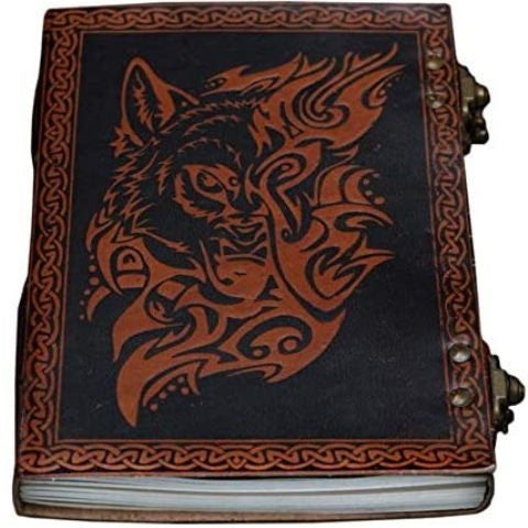 Leather Refillable Journals Wolf Color