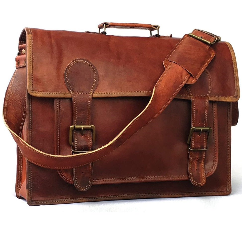 Leather Shoulder Briefcase Messenger Bag