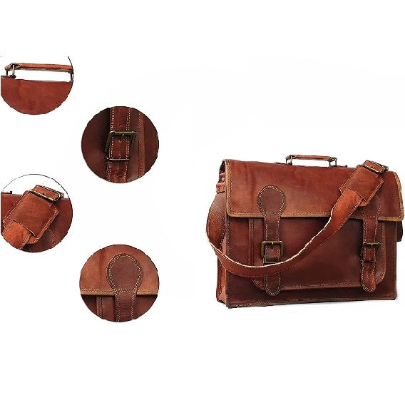Leather Shoulder Briefcase Messenger Bag