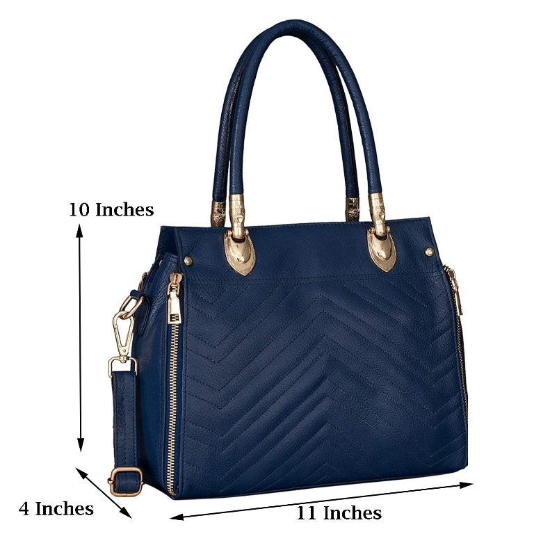 Leather Top-Handle satchel Tote Handbag