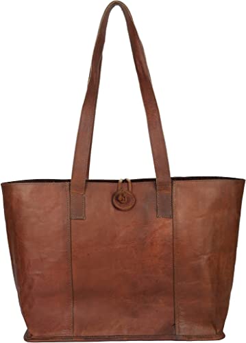 Leather Tote Laptop Bag for Women