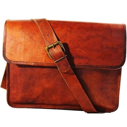 Leather Vintage Flap Messenger Bag Men & Women 