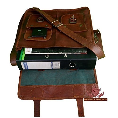 Unique Vintage Leather Messenger Briefcase Bag