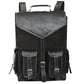 Vintage Leather Backpack Messenger Bag Black