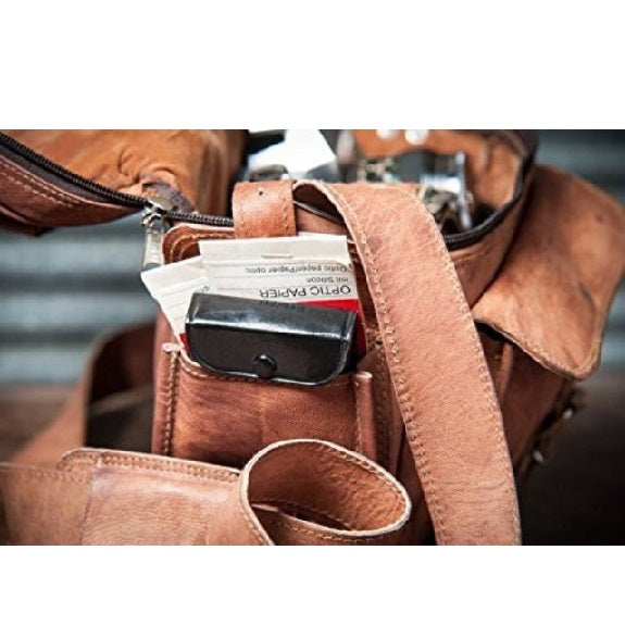 Vintage Leather Camera Bag With Shoulder Strap