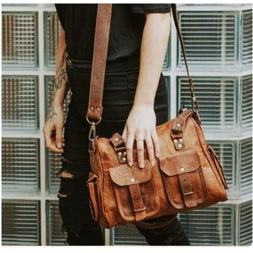 Vintage Leather Long Lasting Tote Bag