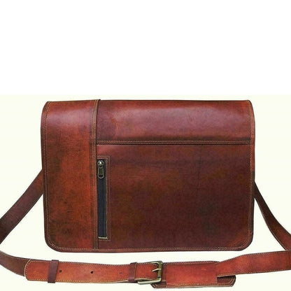 Vintage Leather Messenger Shoulder Bag
