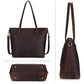 Vintage Leather Tote Bag Women's Purse