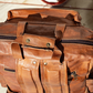 Vintage Leather Travel Rucksack Backpack