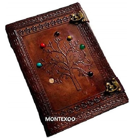 Vintage Leather Writing Journal Tree Of Life 